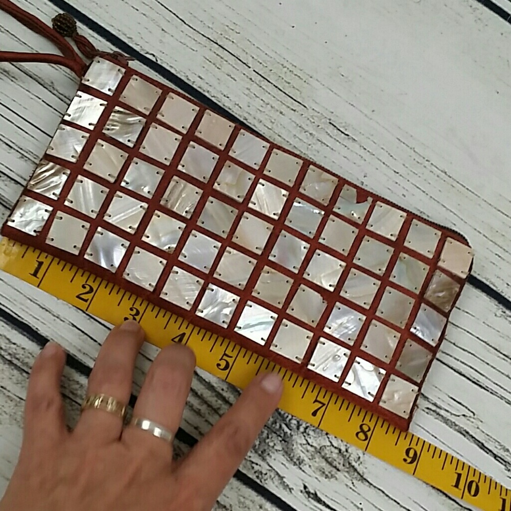 Brown Satin Clutch - Picture 3 of 8